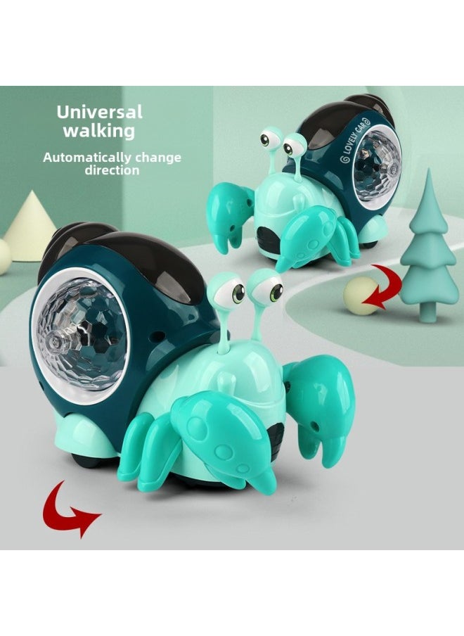Electric Hermit Crab Universal Driving Nod Snail Light Music Novelty Toys Puzzle Early Education Cross-border-Color:Electric Nod Snail-Green-Specifications:Ordinary Battery  - Image 3
