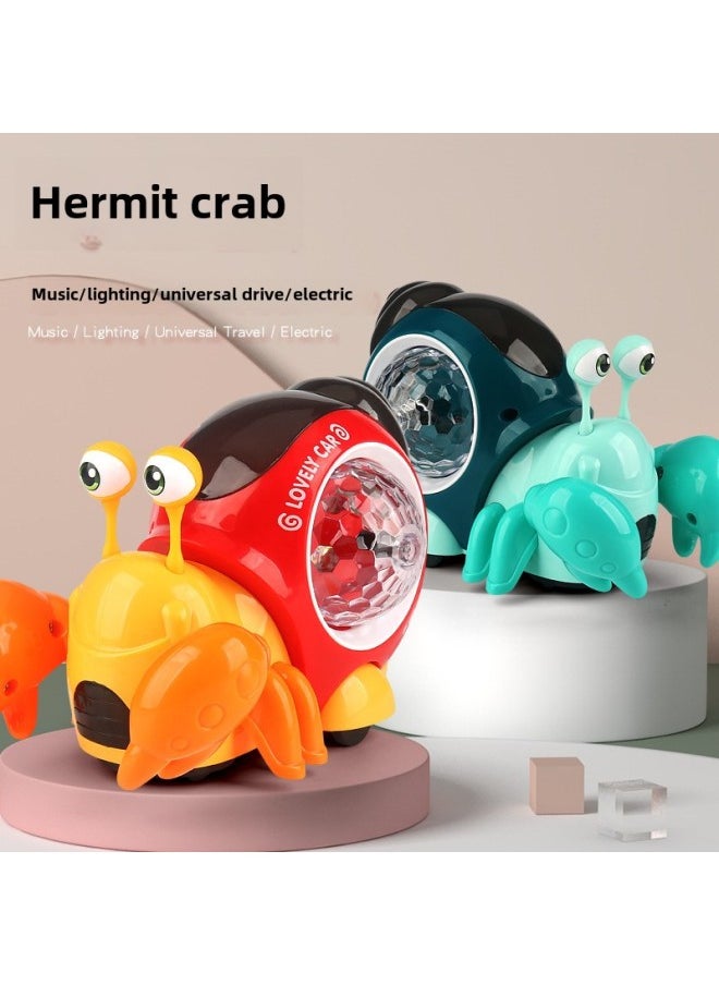 Electric Hermit Crab Universal Driving Nod Snail Light Music Novelty Toys Puzzle Early Education Cross-border-Color:Electric Nod Snail-Green-Specifications:Ordinary Battery  - Image 2