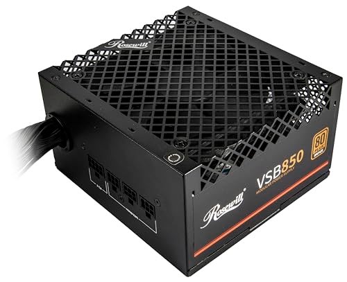 Rosewill VSB 850W 80+ Bronze, ATX 3.0 & 3.1 Compatible, Semi-Modular Power Supply, PCIe 5.1 12V-2x6 Connector, 105°C/221°F Japanese Capacitor, 120mm ICB Silent Fan - 5 Year Warranty - Image 1