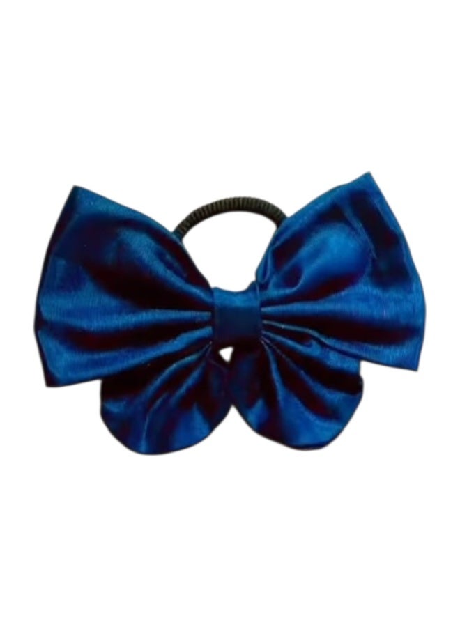 Large navy blue finco tie, high quality and comfortable for hair