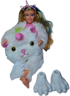 Vardem Change Toy White Unicorn 30 cm Doll with Accessories 66841  - Image 3