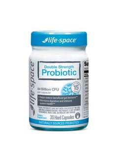 Life-Space Double Strength Broad Spectrum Probiotic, 64 Billion CFU & 15 Diverse Strains, Redouble Formulated for Digestive Health & Immune Health, Probiotics for Women & Men - 30 Veg Capsules  - Image 1