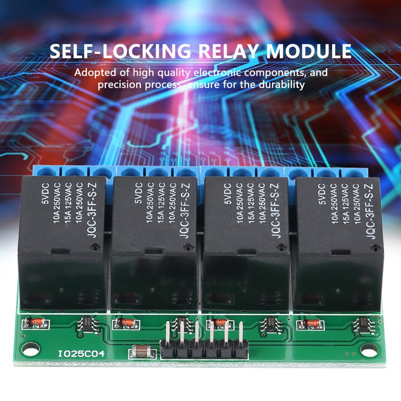 Tongling 4 Channel Flip-Flop Latch Relay: DC 5V Low Pulse Trigger Module - Bistable Self-Locking Design for Automotive Electronics, Smart Home, MCU Development Boards - Image 3