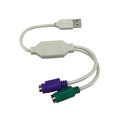 traderplus 2-Pack Dual PS/2 to USB Adapter for PS/2 Port Mouse and Keyboard, Male to Female Cable - Image 3