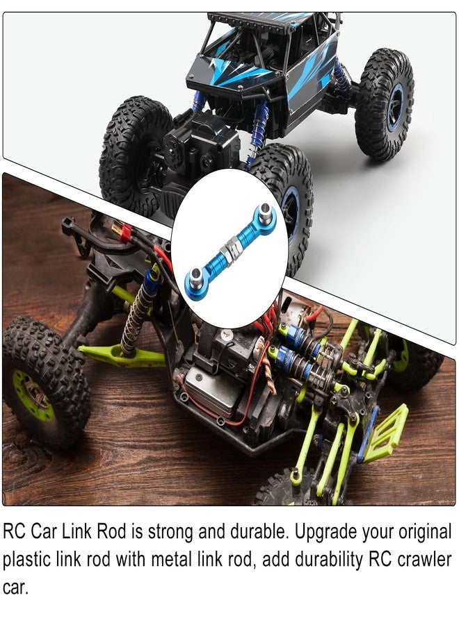 MECCANIXITY 4pcs Steering Servo Turnbuckle Rod RC Aluminum Alloy Linkages for HSP 1/10 94123 On-Road RC Car(Blue) - Image 5