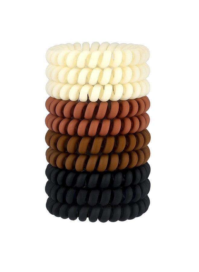JessLab JessLab Spiral Hair Ties, 10 Pcs Traceless Phone Cord Hair Ties Spiral Bracelet Plastic Coil Hair Ties Ponytail Holders No-Damage Hair Accessory for Girls Women Ladies, Color Assorted, Set 37  - Image 1