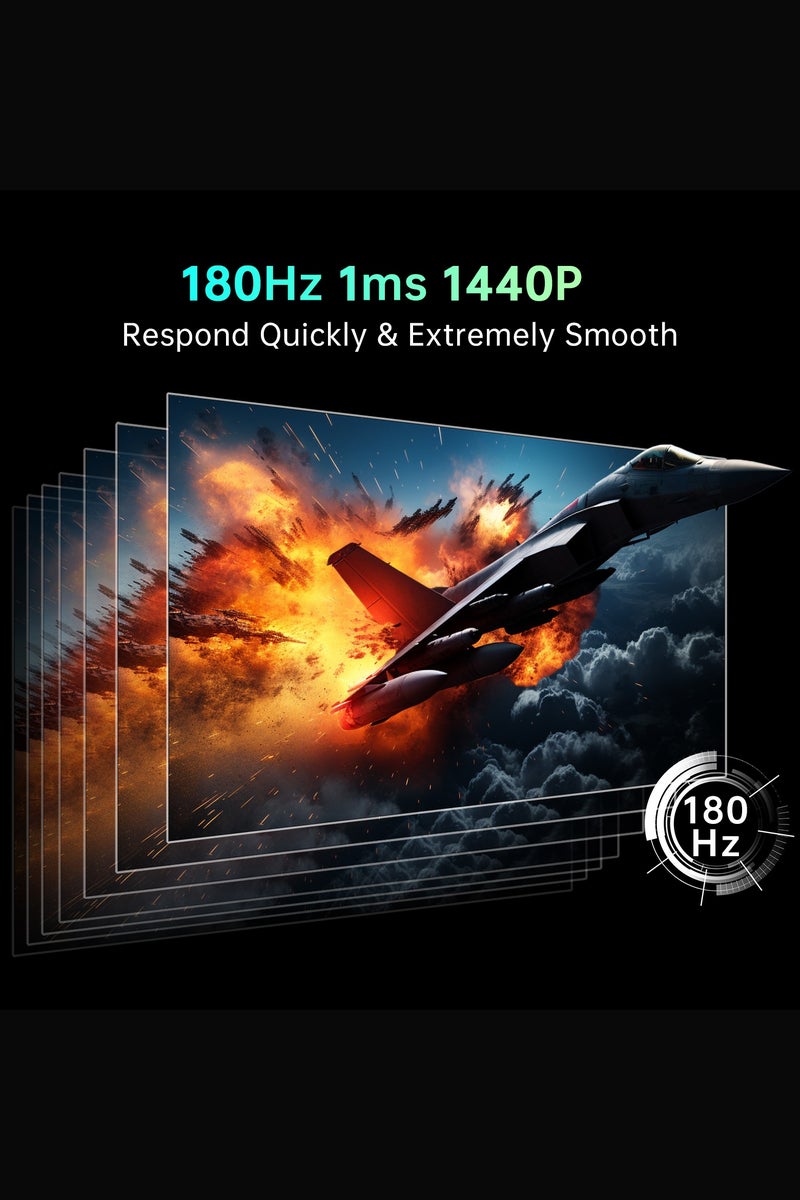 KTC 32 inch 180Hz Curved Gaming Monitor, QHD(2560x1440p) 1ms MPRT, 2K Computer Monitor, 1500R HVA Display, FreeSync Premium, HDR, 120% sRGB, DisplayPort/HDMI/USB, Vesa Support, PC Monitor for Gamers - Image 2