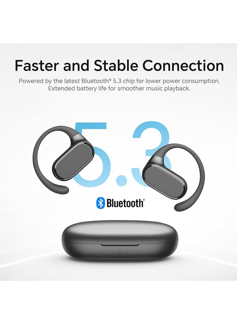 Honor Choice Open-Ear True Wireless Earbuds, 40 Hour Long Battery Life, AI Call Noise Cancellation, Airy Comfort Design, TWS Earphones, Black - Image 5