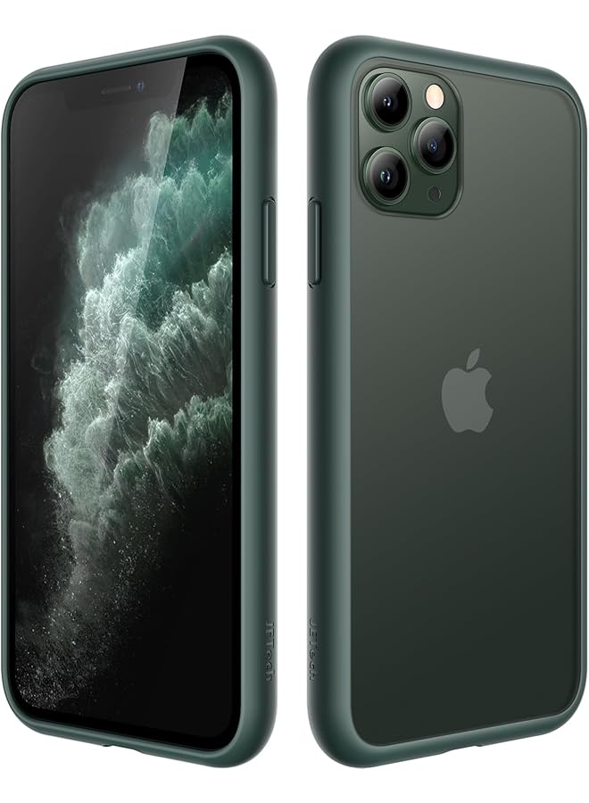 Jetech Matte Case For Iphone 11 Pro 5.8 Inch Shockproof Military Grade Drop Protection Frosted Translucent Back Phone Cover Anti Fingerprint Dark Green - Image 1