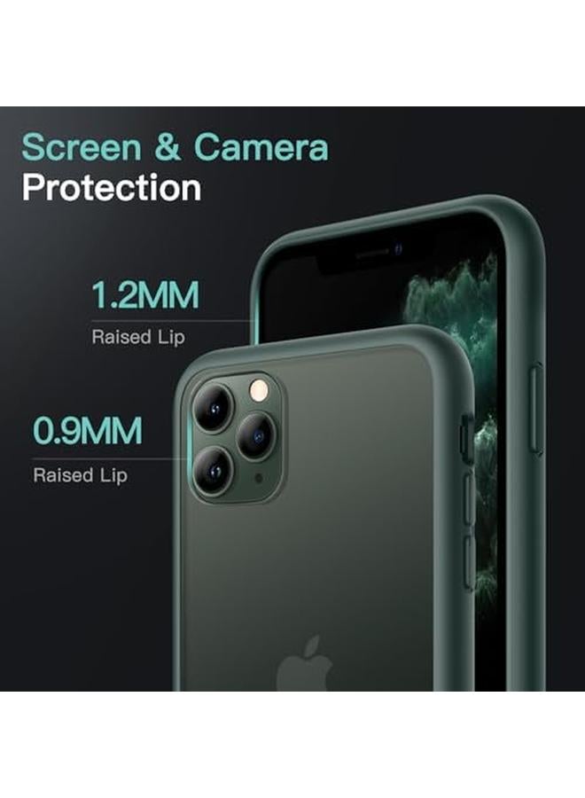 Jetech Matte Case For Iphone 11 Pro 5.8 Inch Shockproof Military Grade Drop Protection Frosted Translucent Back Phone Cover Anti Fingerprint Dark Green - Image 4