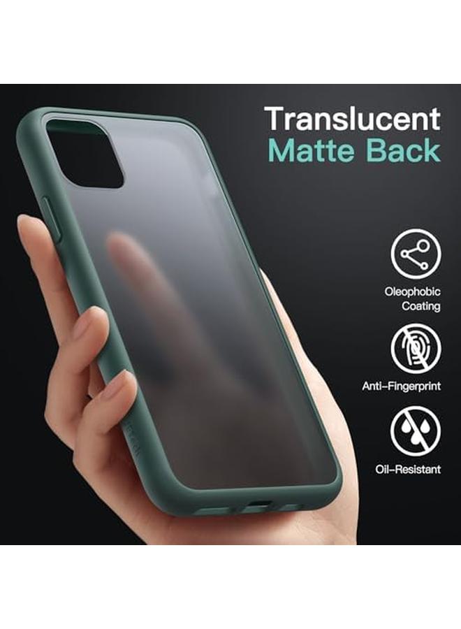 Jetech Matte Case For Iphone 11 Pro 5.8 Inch Shockproof Military Grade Drop Protection Frosted Translucent Back Phone Cover Anti Fingerprint Dark Green - Image 3