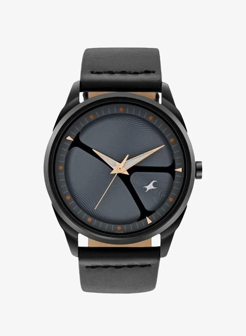 fastrack Men's Leather Analog Watch 3273NL04 - 41 mm