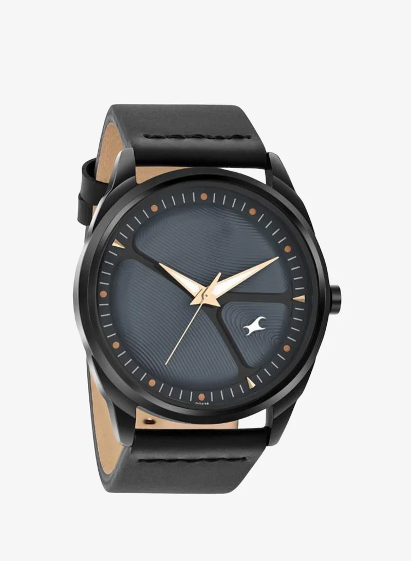 fastrack Men's Leather Analog Watch 3273NL04 - 41 mm