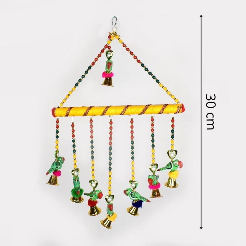 Puja N Pujari Puja N Pujari Parrots for Decoration HangingParrot Door Wall Window Hanging Decor  - Image 3