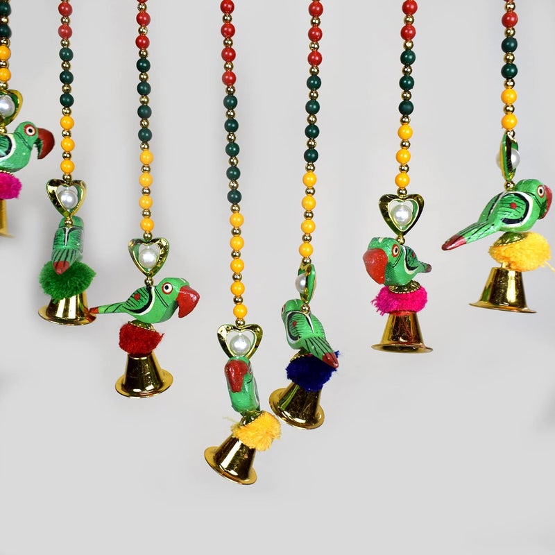 Puja N Pujari Puja N Pujari Parrots for Decoration HangingParrot Door Wall Window Hanging Decor  - Image 2