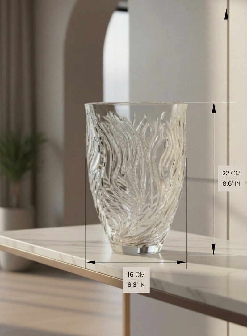 كريستال آرك مزهرية كريستالية عصرية - ديكور منزلي معاصر - عرض زهور أنيق - هدية كريستالية فاخرة مصنوعة يدويًا - إكسسوار داخلي أنيق - Image 2