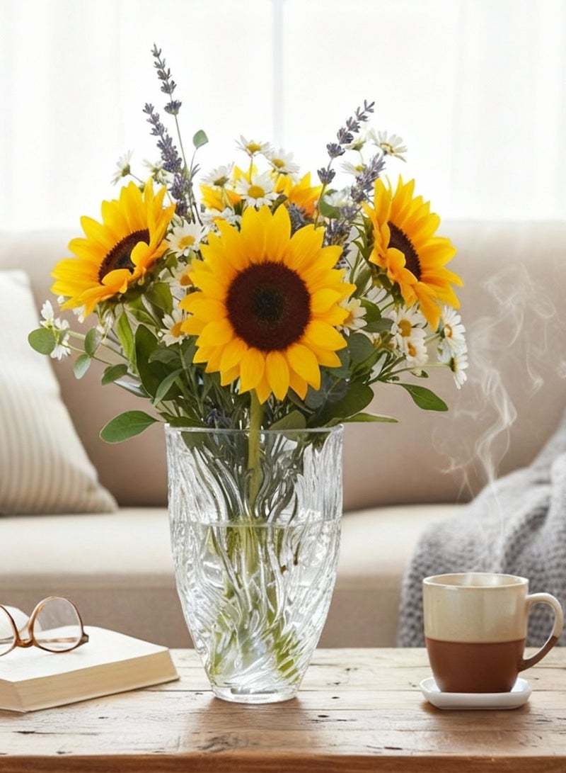 كريستال آرك مزهرية كريستالية عصرية - ديكور منزلي معاصر - عرض زهور أنيق - هدية كريستالية فاخرة مصنوعة يدويًا - إكسسوار داخلي أنيق - Image 4