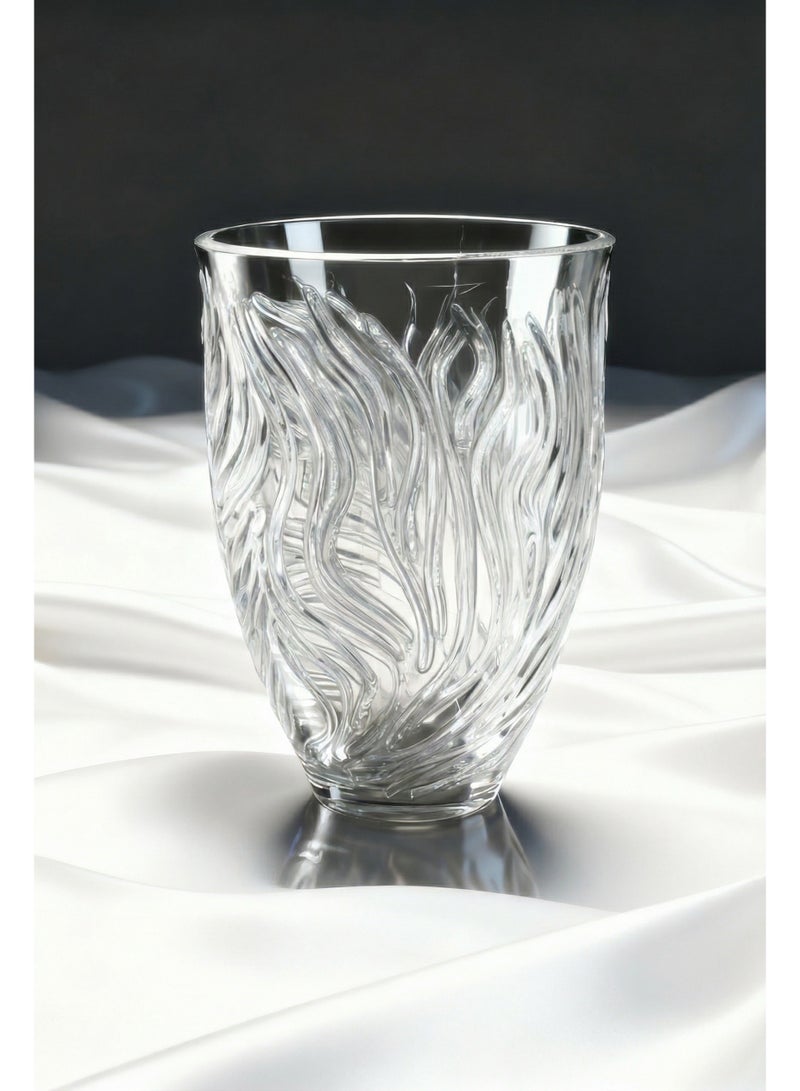 كريستال آرك مزهرية كريستالية عصرية - ديكور منزلي معاصر - عرض زهور أنيق - هدية كريستالية فاخرة مصنوعة يدويًا - إكسسوار داخلي أنيق - Image 5