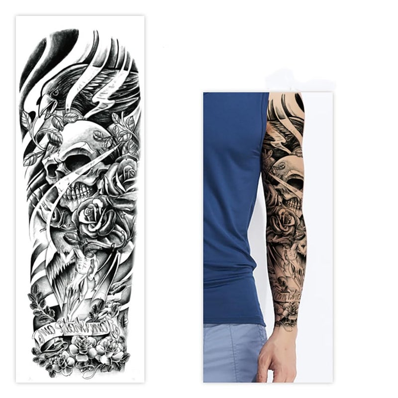 Leoars 4-Sheet Large Full Sleeve Tattoos and 4-Sheet Fake Half Arm Totem Tattoo for Men Women Makeup - Image 3