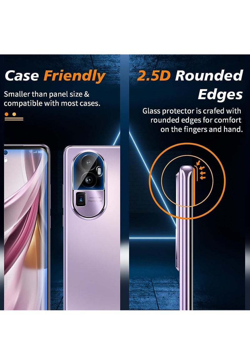 vesus 2 Pack 5D Clear Tempered Glass Screen Protector for OPPO â€“ Ultra HD Full Coverage, 9H Hardness Glass, Anti-Scratch, Bubble-Free, Easy Installation, Edge-to-Edge Protection for OPPO Smartphones OPPO A74 4G - Image 3