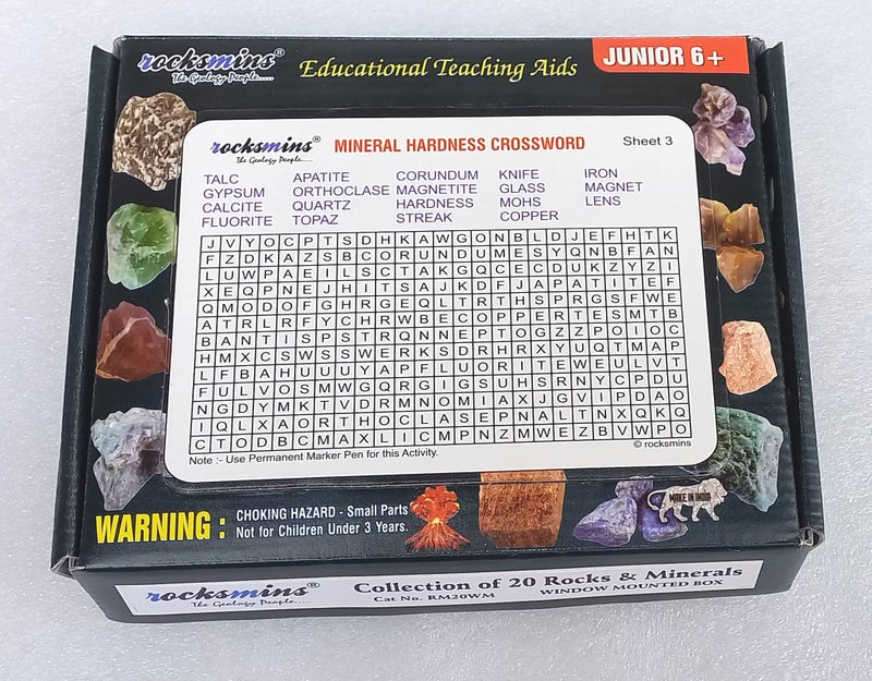 Rocksmins RM20PT Rocks & Minerals Collection Set of 20 Specimen (10 Rocks + 10 Minerals) Rock and Mineral - Image 3