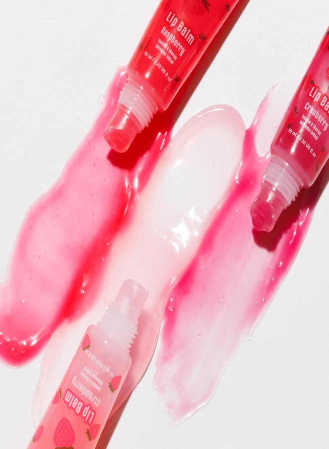 Rude Cosmetics Berry Juicy Lip Balm Trio Set - Tinted & Moisturizing Lip Treatment with Shea Butter & Jojoba Oil - Hydrating, Vegan & Cruelty-Free 3-Piece Value Pack (Strawberry/Raspberry/Cranberry - Image 3