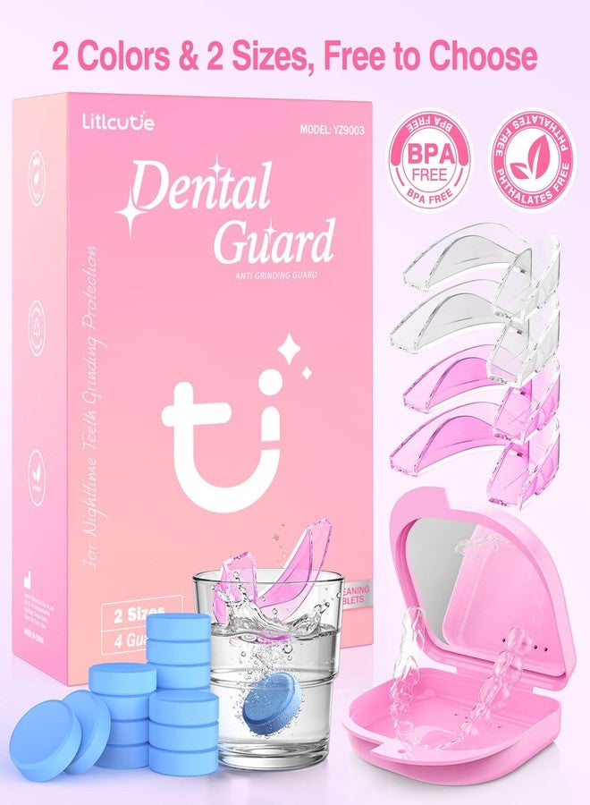 Litlcutie Anti Grinding Guard, Mouth Guard for Grinding Teeth at Night, Night Guards for Teeth Grinding for Adults, Pink + Clear, 2 Size (4 Pack, Guard Cases with 5X Magnifier - Image 5
