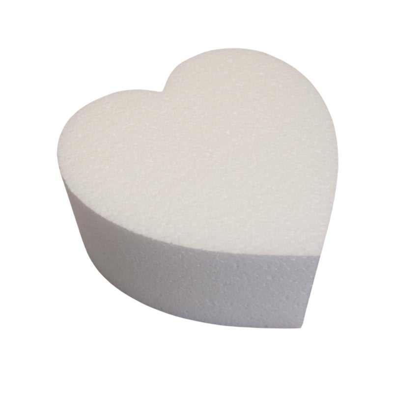 Oasis Supply كيك وهمي على شكل قلب من أواسي سابلاي، 3" ارتفاع × 6" عرض، أبيض - Image 1