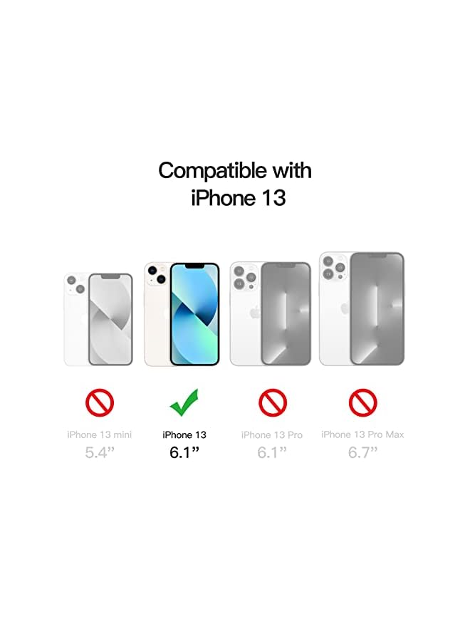 Jetech Magnetic Case For Iphone 13 6.1-Inch Compatible With Magsafe Wireless Charging, Shockproof Phone Bumper Cover, Anti-Scratch Clear Back (Clear) - Image 2