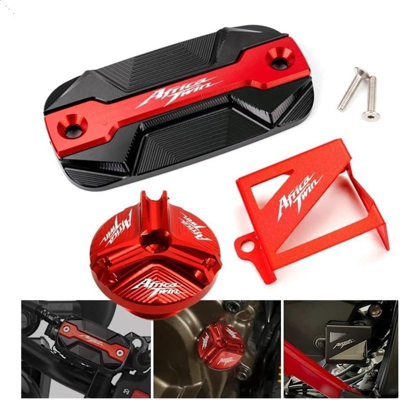 Advanced minimal build For Africa Twin 1100 CRF 1100L 1000L CNC Motorcycle Front Fluid Reservior Cover Guard Oil Filler Cap Solid anti-deform Fine detail Comfort grip Good ventilation Closed & open space compatible Popular trusted craftsmanship Confirmed available stock Intra-city fast distribution Salt resistant coating Easy handling optimized design Carefully selected solid material Trendy budget practical design In-house warehouse packing Treated anti-rust metal Daily wear upgraded resistant material Detachable clean Simplified versatile design Global upgraded economical craftsmanship Regulated warehouse storage Transit damage prevent build Tight fitted parts Multiple design variants Classic design alternatives Light durable upgraded substance - Image 2