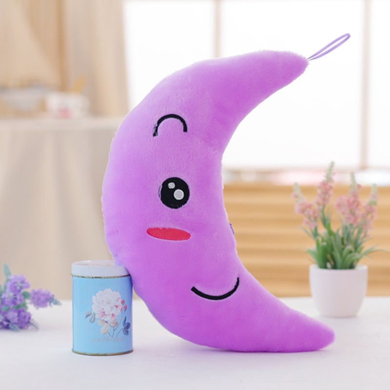 Colorful Glowing Star Plush Pillow with Music - Soft Decorative Toy  Gift