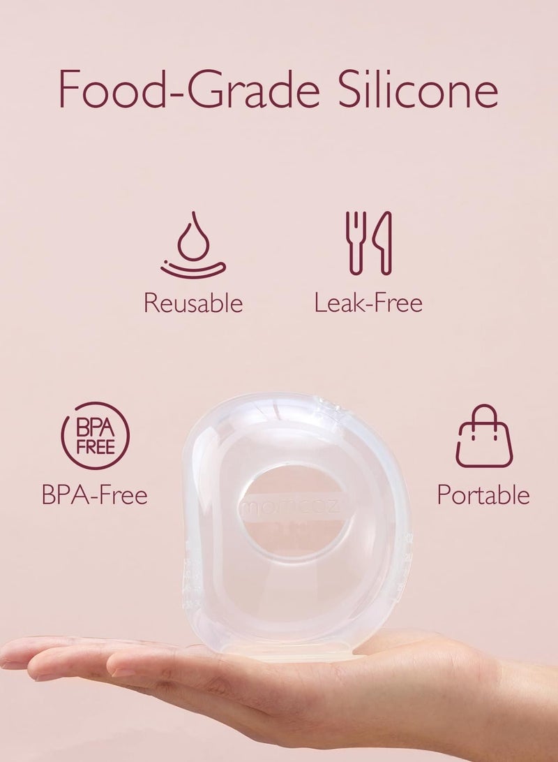 Milk Collector for Breastmilk, Pea Breastfeeding Milk Catchers , Silicone Milk Collector Reusable Breast Milk Shell