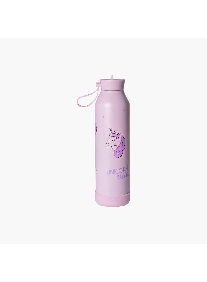 Citron Unicorn Print Insulated Water Bottle - 750 ml for Kids - Image 3