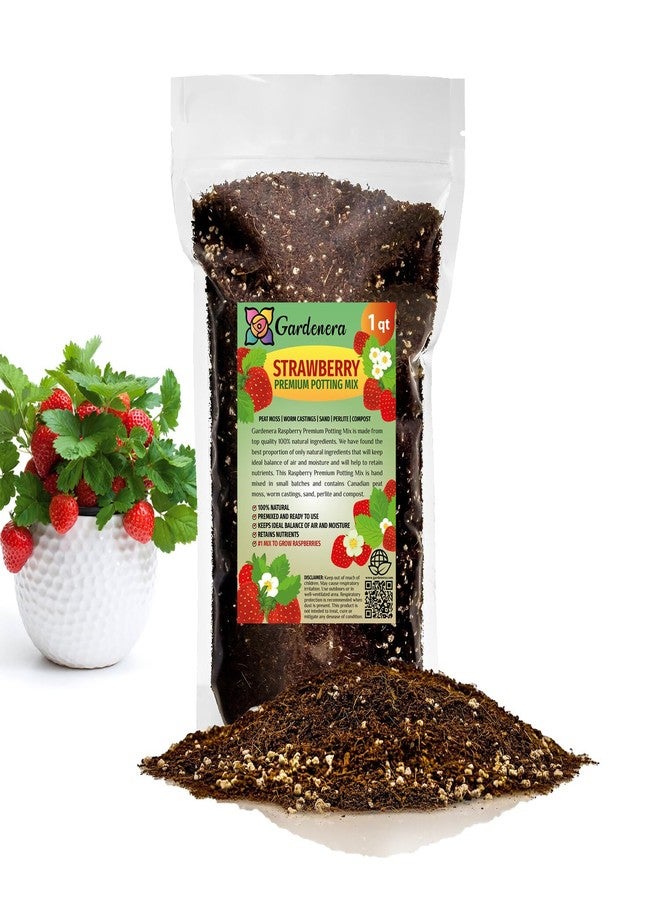 Gardenera Strawberry Premium Potting Soil Mix - Ideal Blend for Growing Robust and Flavorful Strawberries - 1 Quart - Image 1
