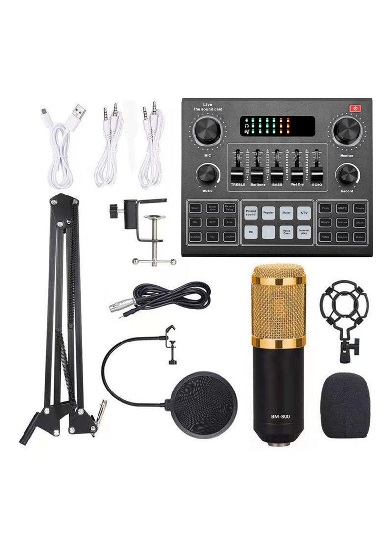 Generic V9 Audio USB Webcast Live Sound Card Black  - Image 1