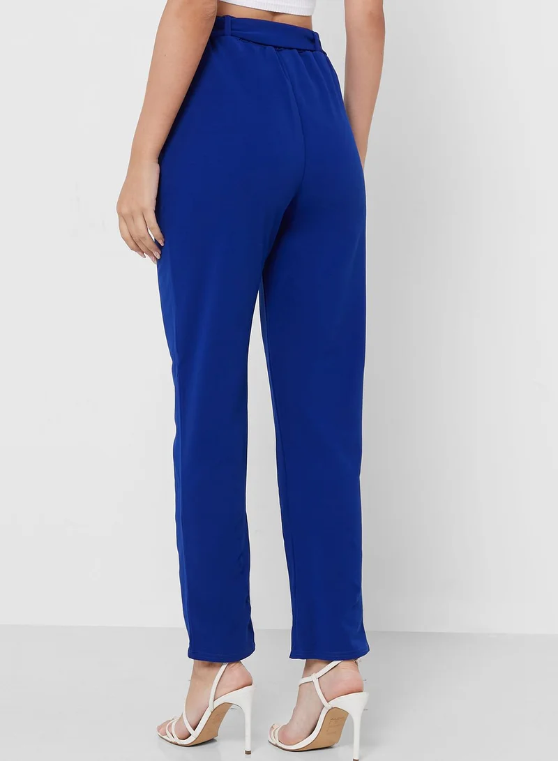 QUIZ Belt Detail Pants