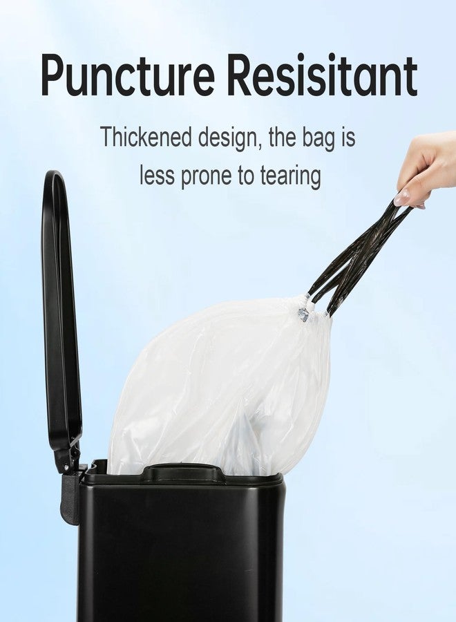 ELPHECO 2.6 Gallon Trash Bags 60 Counts - For 2.5-4 Gallon Trash Cans, Strong Drawstring Garbage Bags, Clear Leakage-Free Trash Bag, Tear free Garbage Bags, 60 Count / 3 Rolls - Image 4