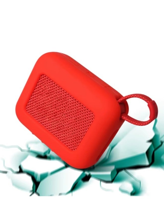 For JBL Go 4 Waterproof Bluetooth Speaker Silicone Cover Case, Portable Silicone Travel Case with Carabiner, Protective Skin Case(purple)  - Image 5