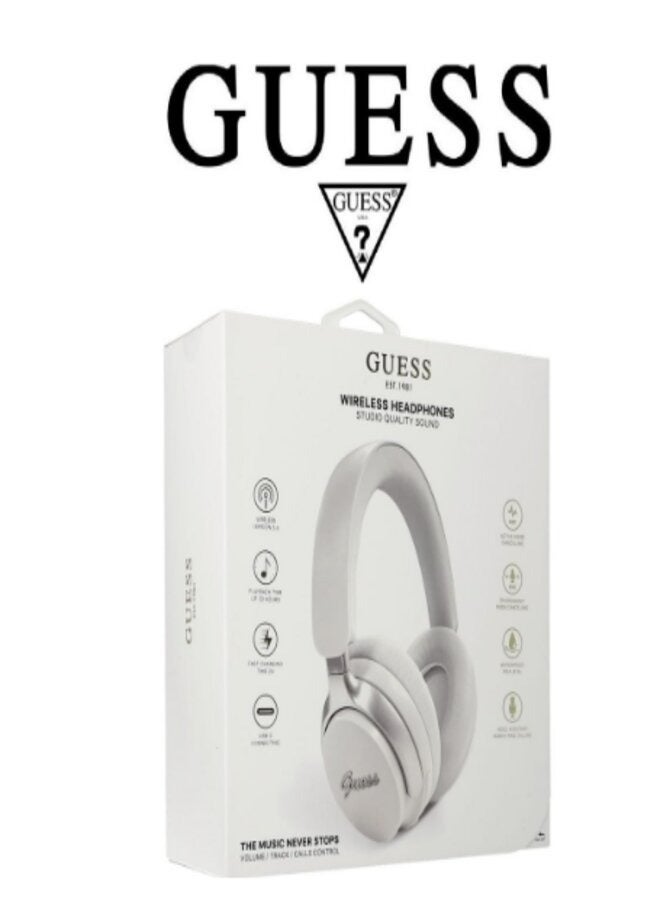 GUESS Guess Wireless Headphone Volume/Track/Calls Control White