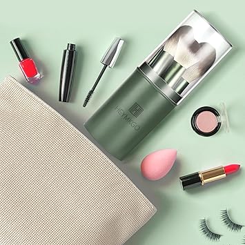 HEYMKGO Makeup Brushes 11pcs Premium Synthetic Bristles Green Color Kabuki Foundation Brush Face Lip Eye Makeup Brush Sets Professional with Gift Box - Image 4