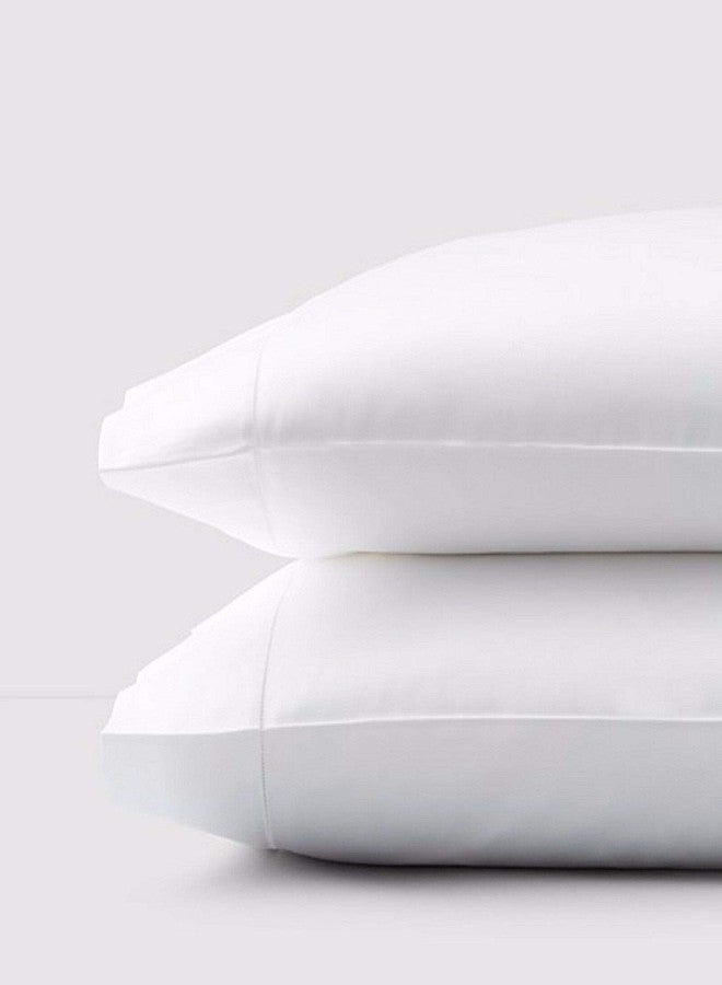 Comfort Plus 1800 Premium Microfiber pillowcases White Queen Pillow Cases Set Of 2 - Image 2