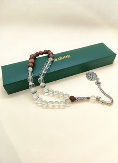 MAJOOD Original Design/33 Rosewood And Crystal Prayer Beads /Tasbih/10mm  - Image 4
