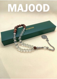 MAJOOD Original Design/33 Rosewood And Crystal Prayer Beads /Tasbih/10mm  - Image 1