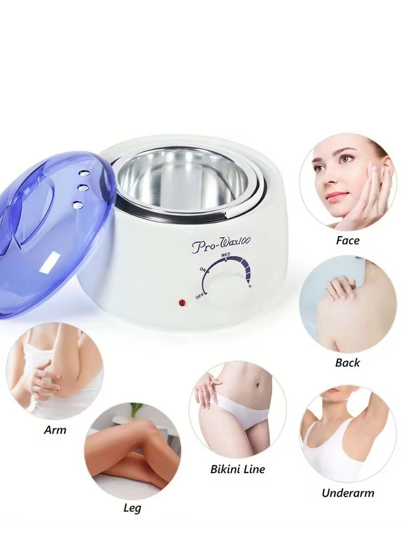 Pro Wax 100 Wax Heater Rapid Heating Adjustable Temperature Easy To Clean Use on the Whole Body Wax Melting Heater Furnace Epilator Hair Removal Hot Warmer Kit (Black) - Image 3