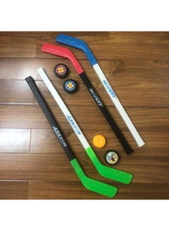 Generic Children's Sports Hockey Stick Pulley Stick Suit Toy Hockey Stick Kindergarten Sports Teaching Supplies-Color:Blue And Red Ice Hockey Set  - Image 2