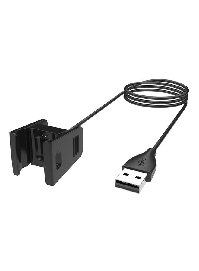 NIBEMINENT USB Charging Cable For Fitbit Charge 2 Smart Watch 55centimeter Black  - Image 1