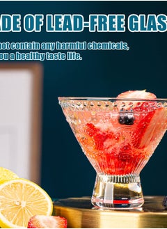 SYOSI أكواب مارتيني بلا قاعدة، 3 قطع أكواب كوكتيل عتيقة، زجاجات مارتيني، زجاجات أنيقة بلا قاعدة، أكواب مارجريتا كريستالية، للهدايا المثالية  - Image 4