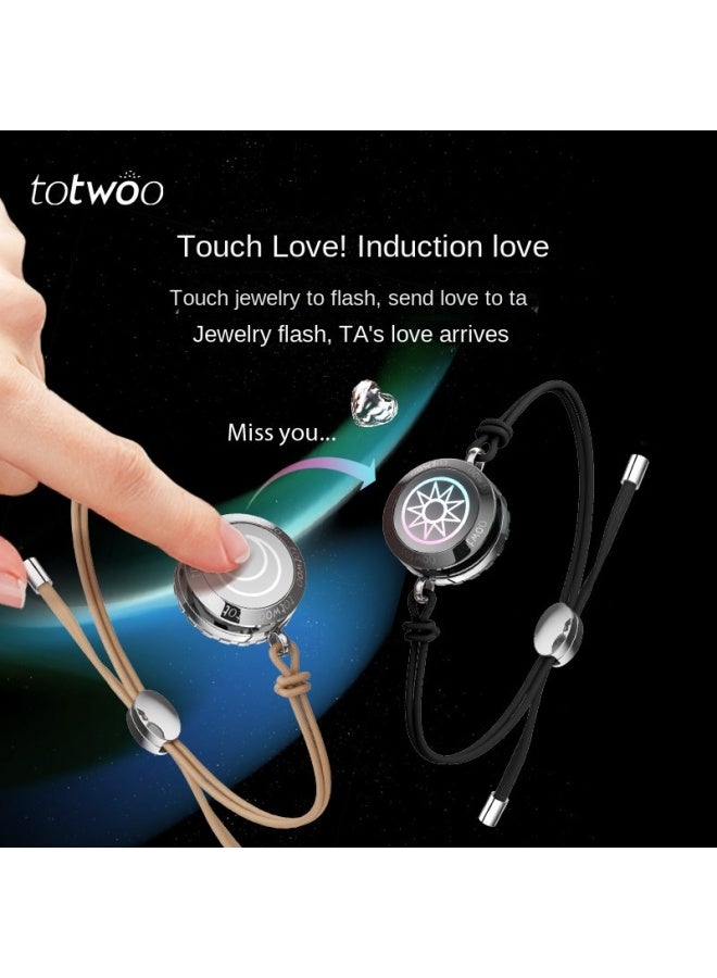 totwoo فهم عميق للحب، العلاقات عن بُعد، تفاعل الأزواج عن بُعد، سوار استشعار، خاتم ذكي، هدية عيد ميلاد - Image 2
