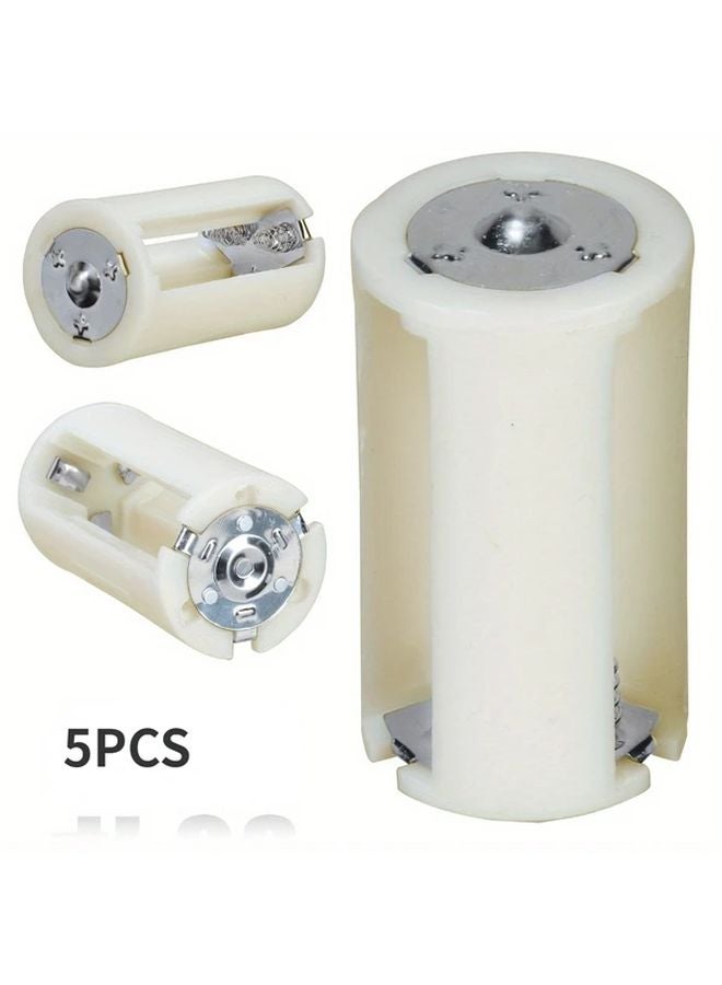5pcs Battery Adapter Case Converts 3 AA to D Size for Storage Holder Box - Image 1