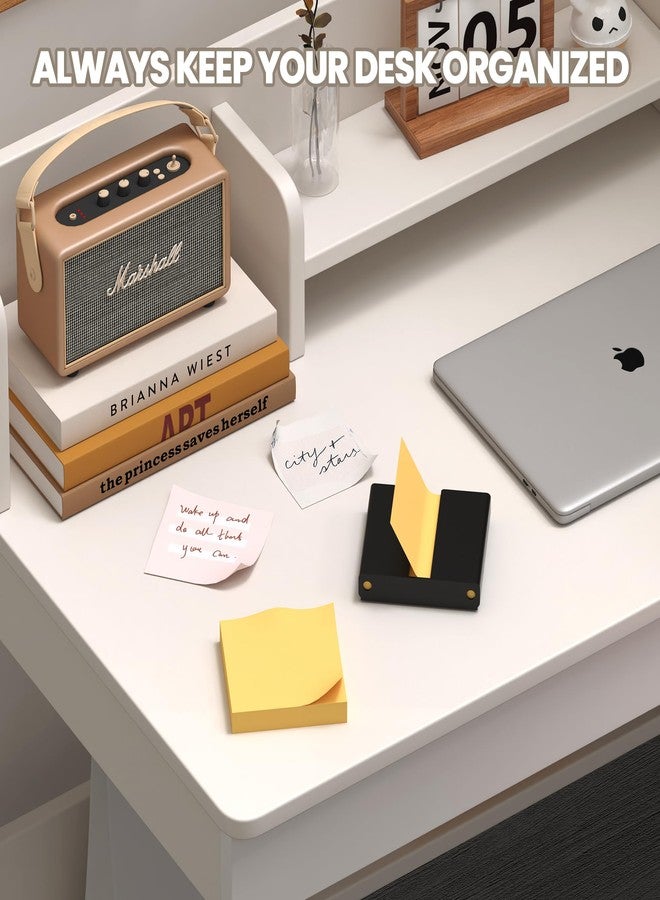 Alytree Sticky Note Dispenser, Magnetic Sticky Note Holder for Post It Notes, 3 x 3 Inch Sticky Note Organizer for Office Home Classroom, Black - Image 2